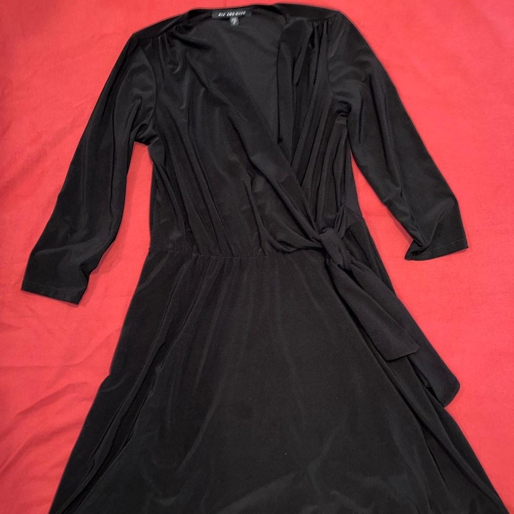 Casual Black Asymmetrical Dress